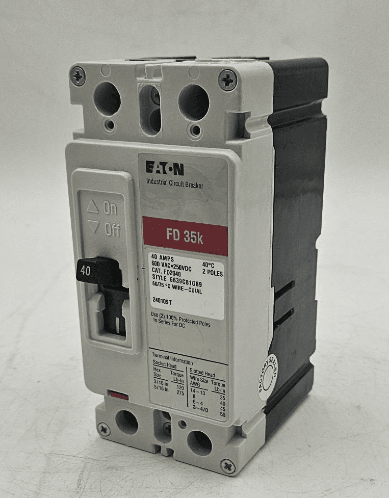 Eaton FD2040 Circuit Breaker 40A 2P 600V – image 1