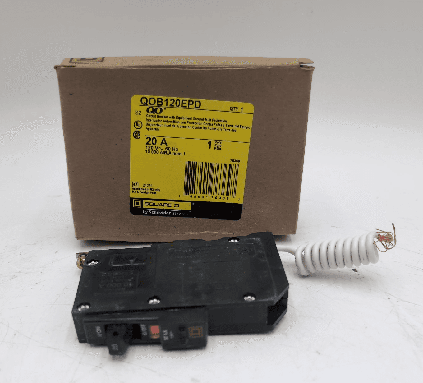 Square D QOB120EPD Circuit Breaker 20A 1P 120V – image 1