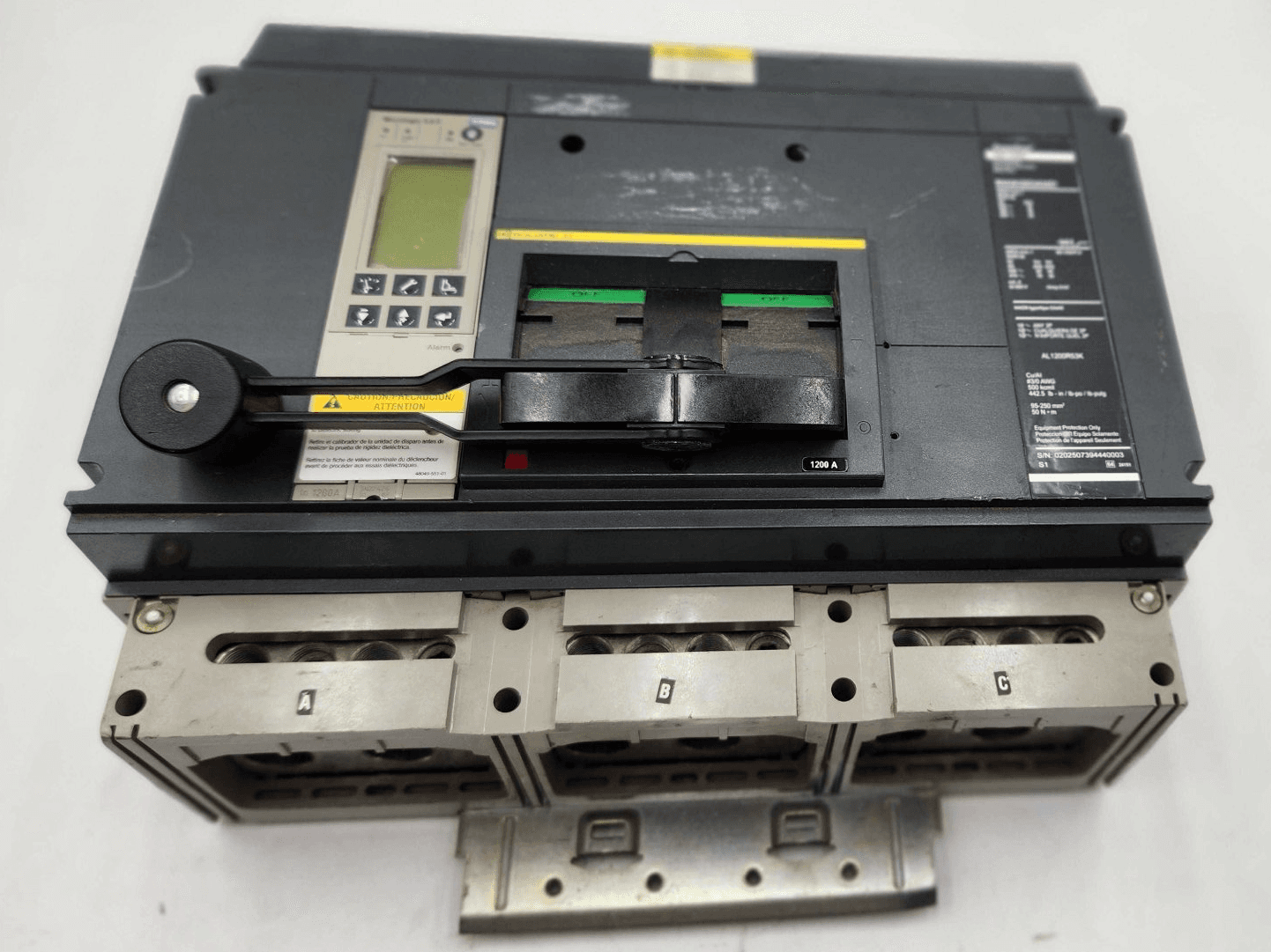 Square D RKA36120CU63AE1 ERMS Circuit Breaker 1200A 600V 3P