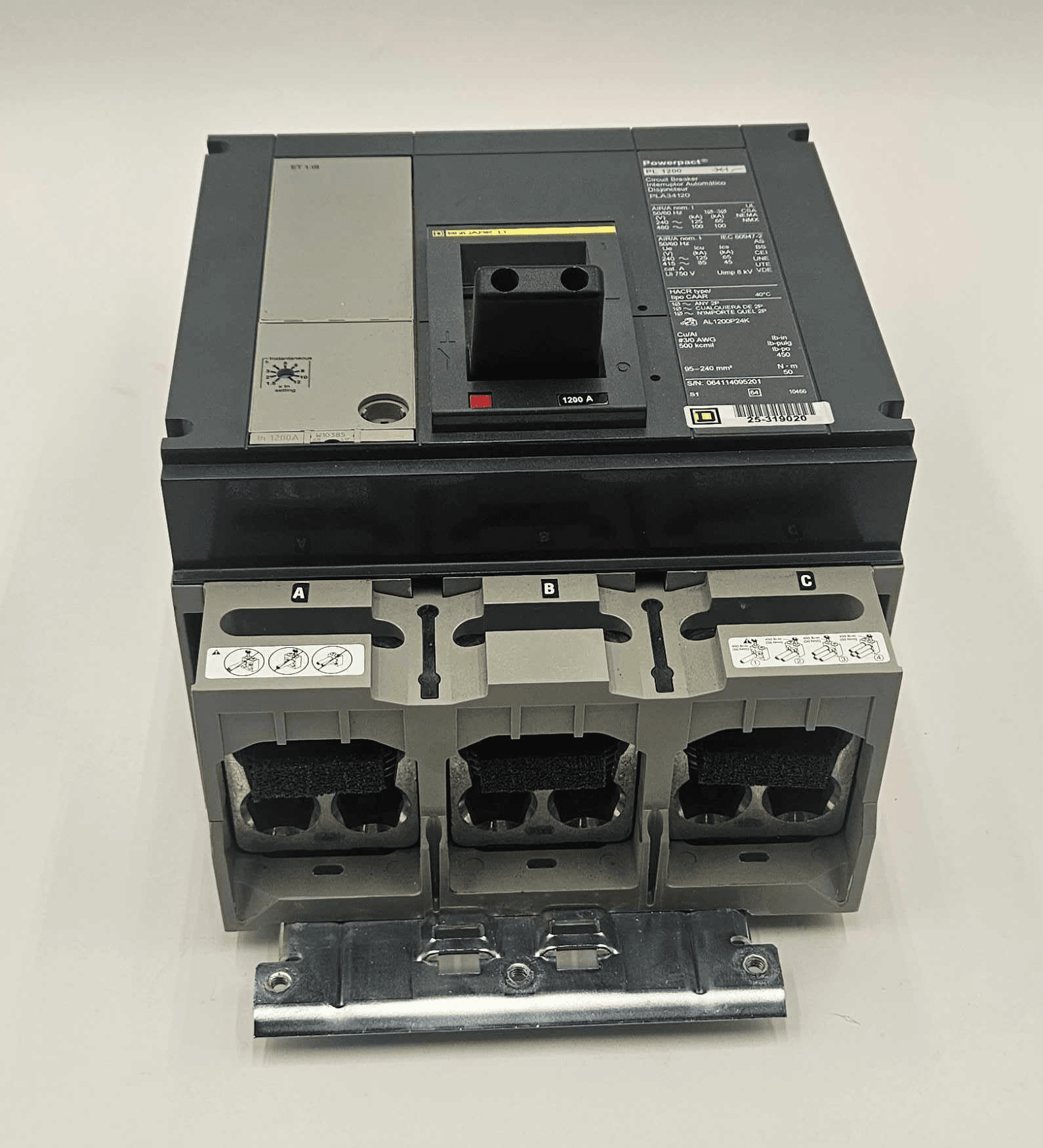 Square D PLA34120 Circuit Breaker 1200A 480V 3 Pole I-Line – image 1