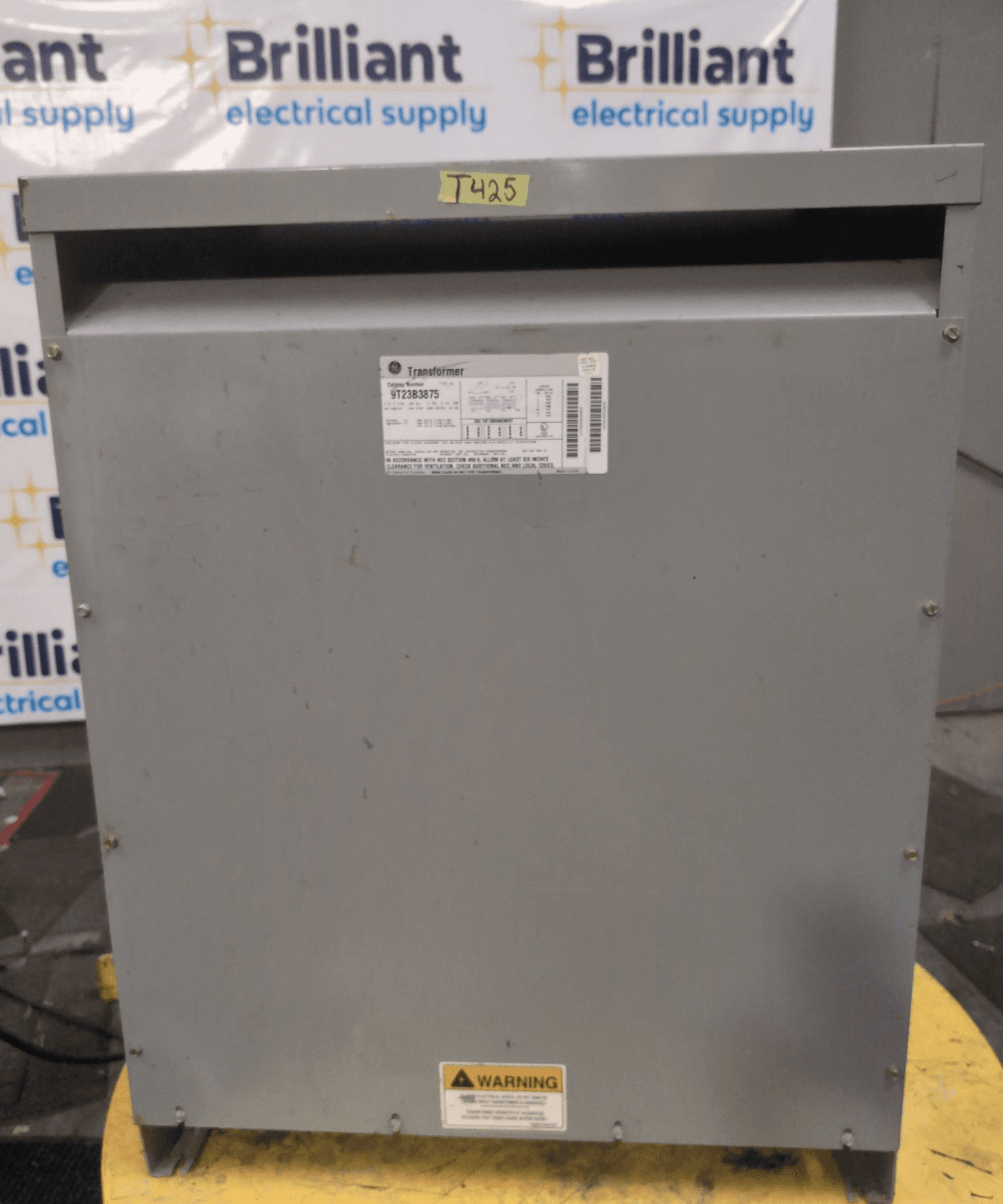 GE 9T23B3875 Dry Type Transformer 112.5 kVA 480V/208-120V NEMA 2 – image 1