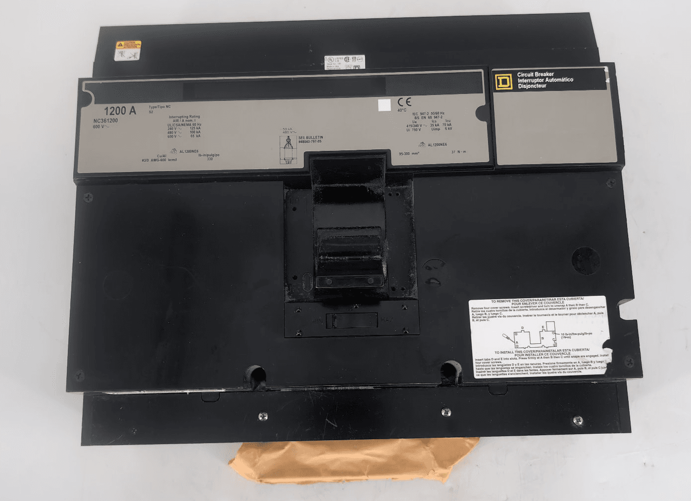 Square D NC361200 Circuit Breaker 1200A 609V 3P