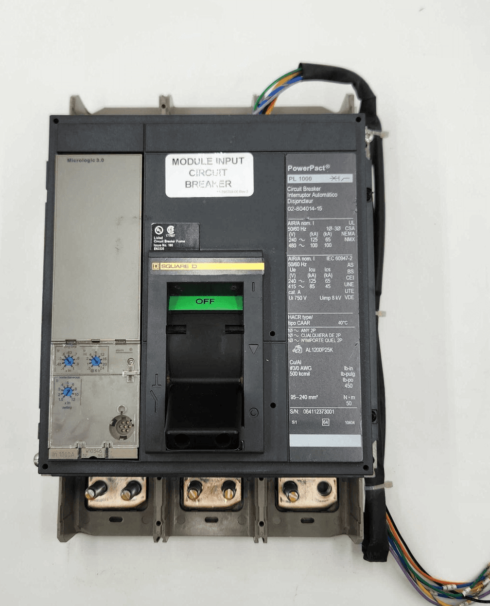 Square D PLF34100CU31AAFULYEY001 Circuit Breaker 1000A 480V 3P – image 1