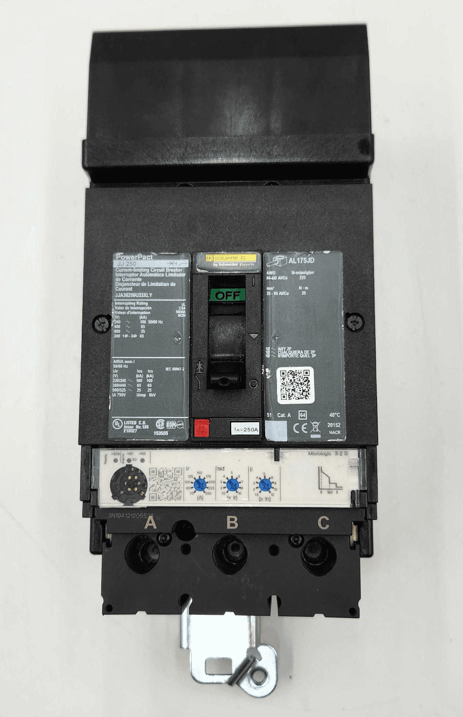 Square D JJA36250U33XLY Circuit Breaker 250A 600V 3P – image 1