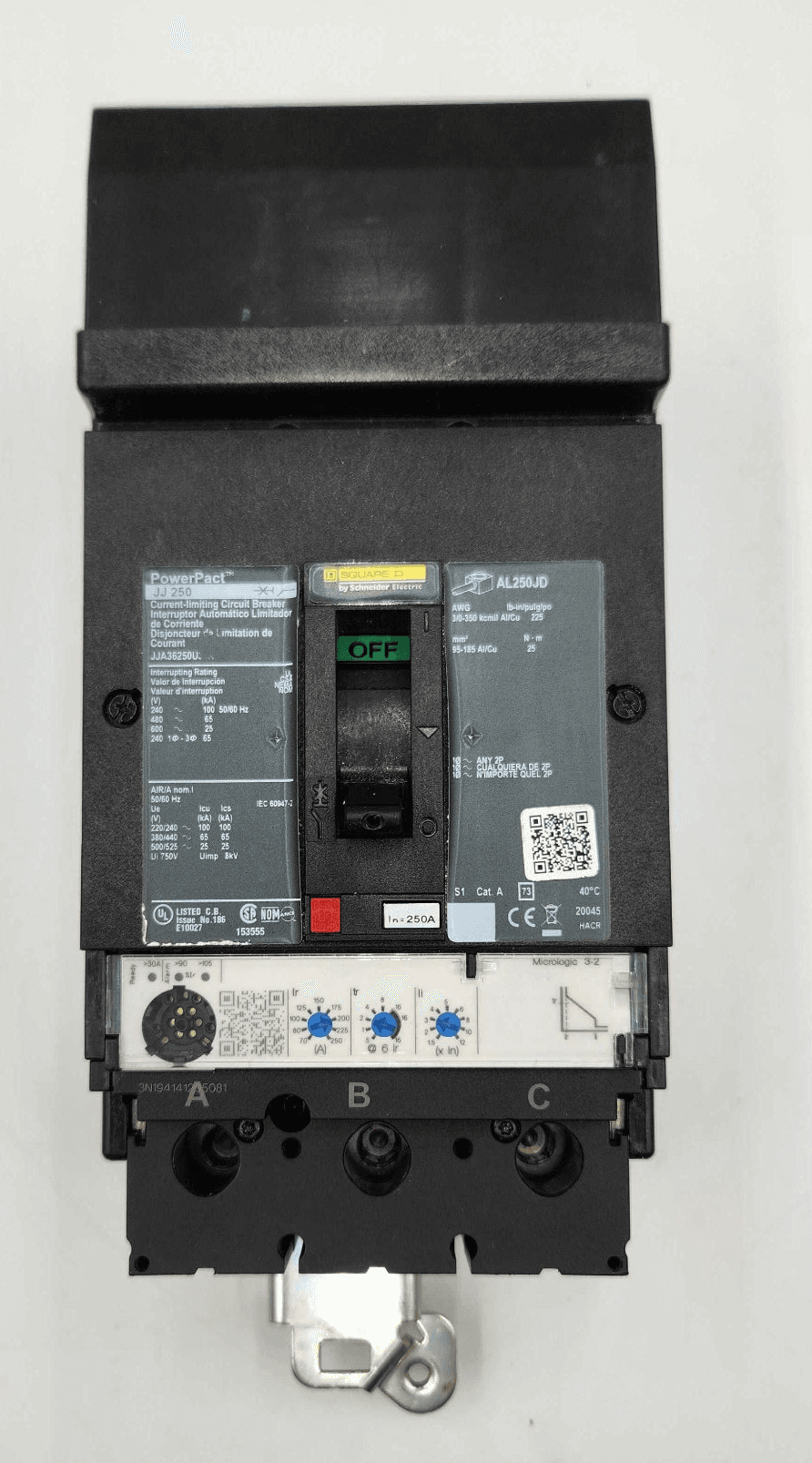 Square D JJA36250U Circuit Breaker 250A 600V 3P – image 1