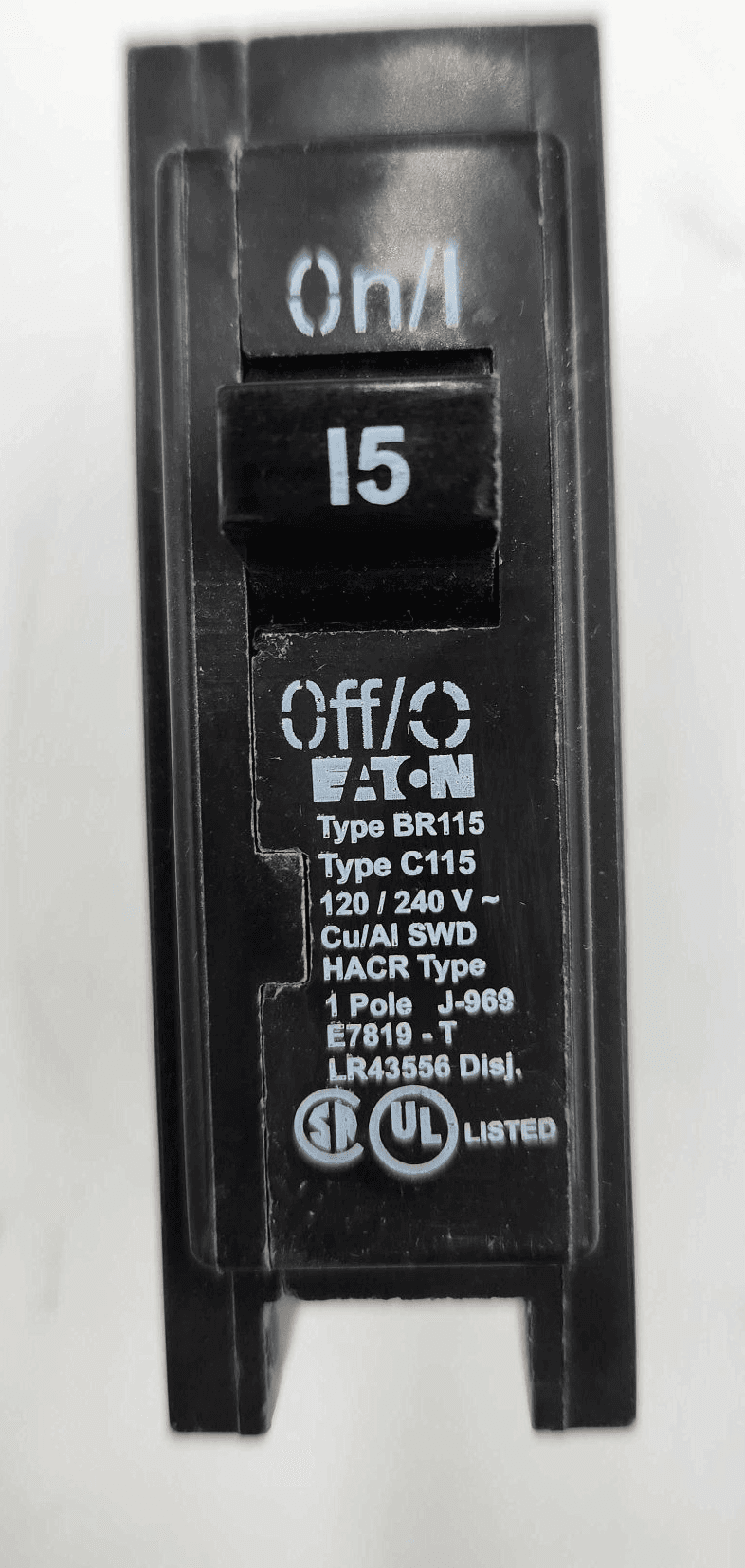Westinghouse BR115 Circuit Breaker 15A 240V 1 Pole – image 1