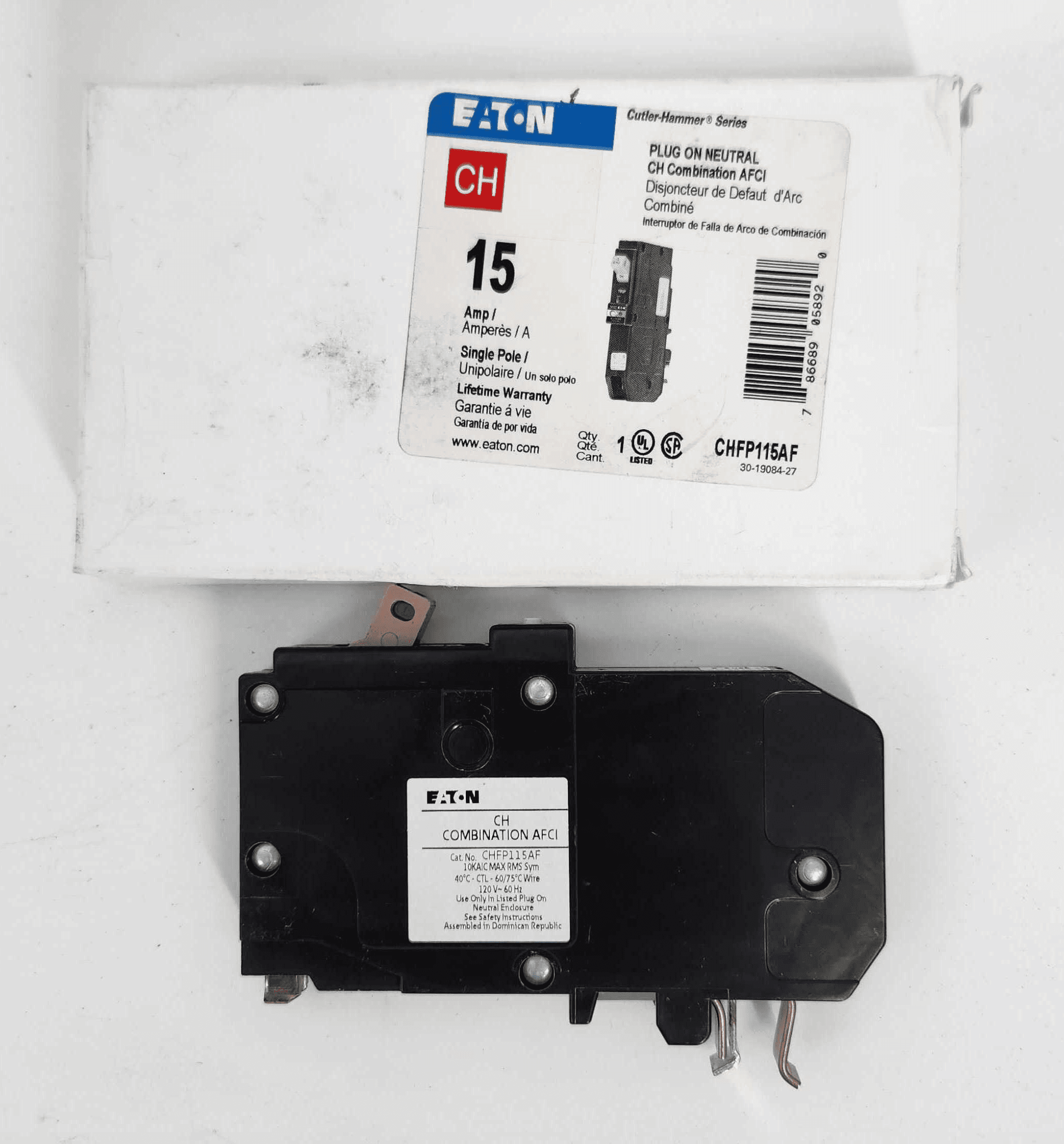 Eaton CHFP115AF I-Line Circuit Breaker 15A 240V 1 Pole