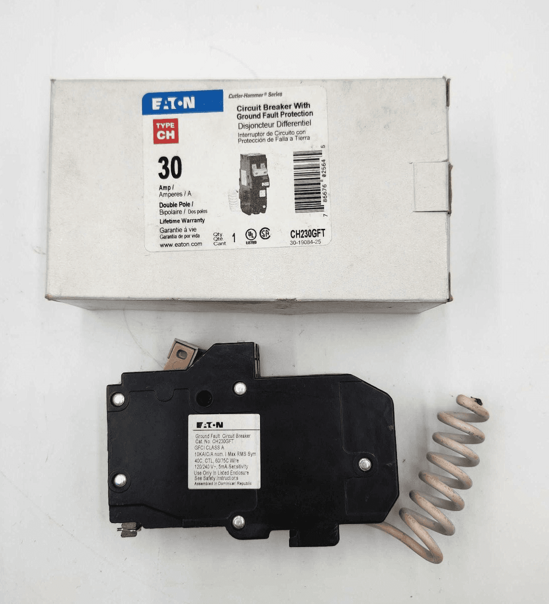Eaton CH230GFT I-Line Circuit Breaker 30A 240V 2 Pole – image 1