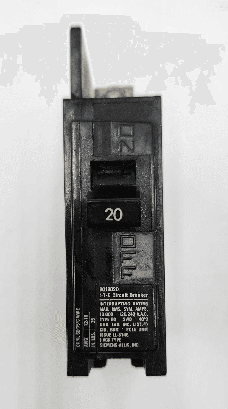 Siemens BQ1B020 Circuit Breaker 20A 1P 240V