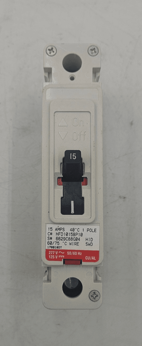 Eaton HFD1015 Circuit Breaker 15A 1P 277V – image 1