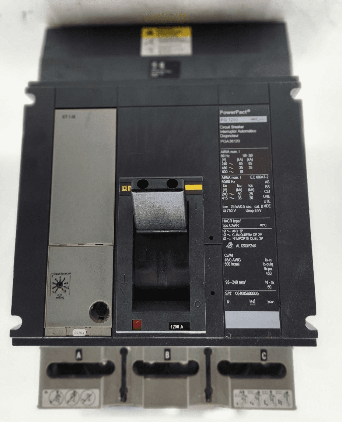 Square D PGA36120 Circuit Breaker 1200A 600V 3P – image 1