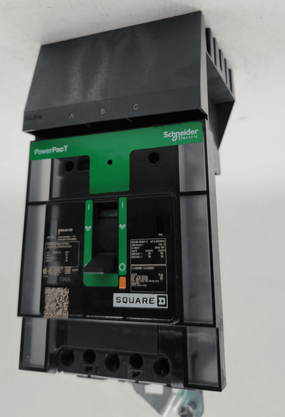 Square D BGA34100 Circuit Breaker 100A 480V 3P