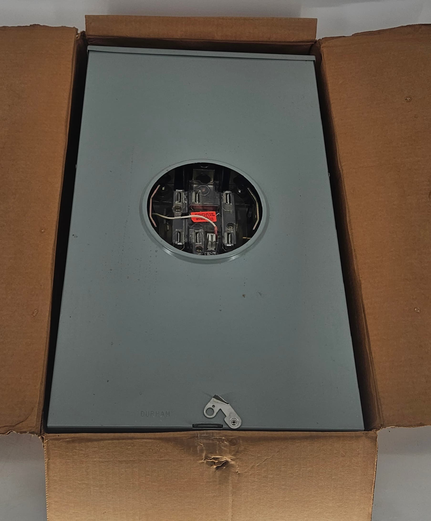 Durham 100466 Meter Socket 320A Continuous 400A Max 1PH 3W Lever Bypass 600V NEW
