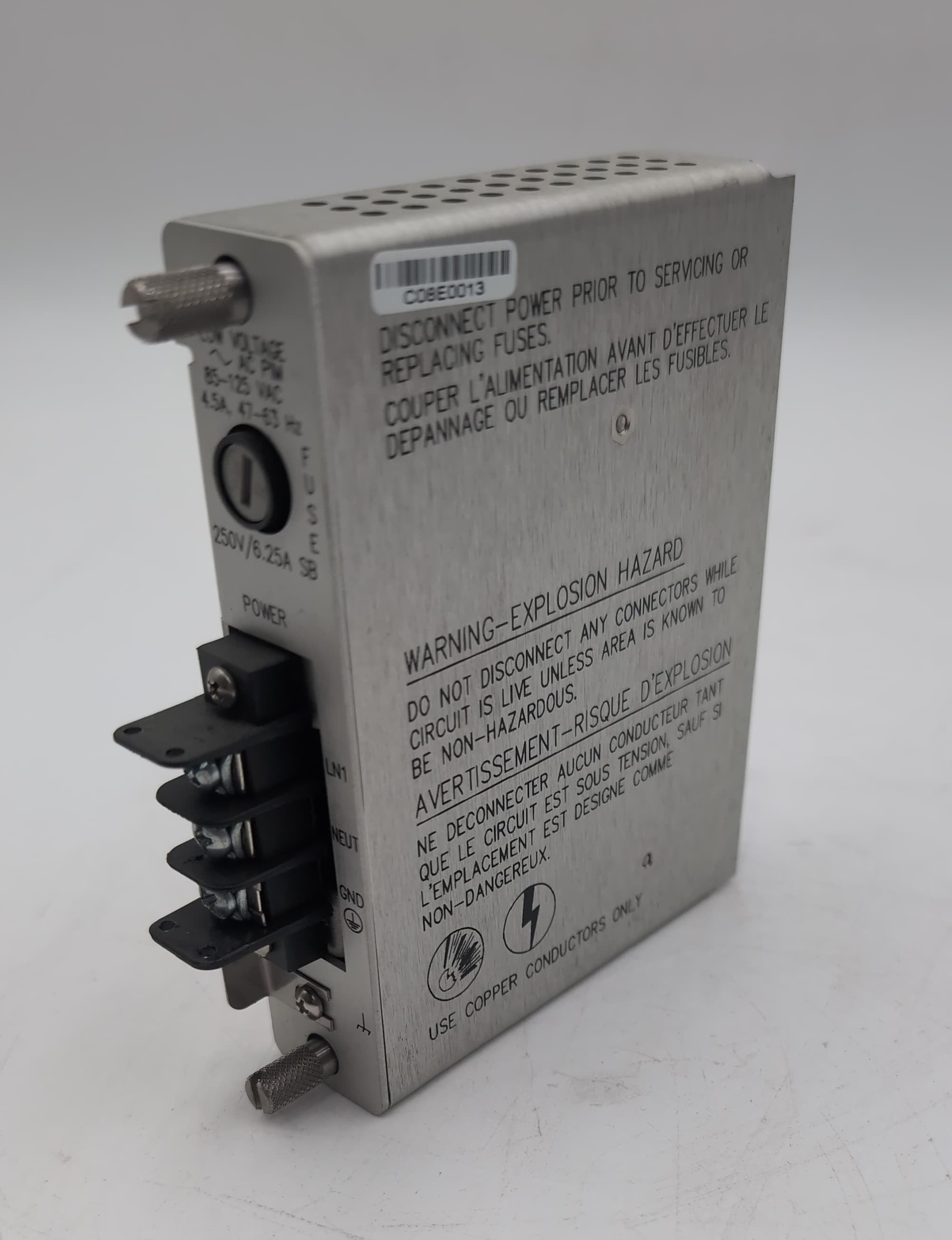 Bently Nevada 125840-02 3500/15 Low Voltage AC Power Input Module PIM USED