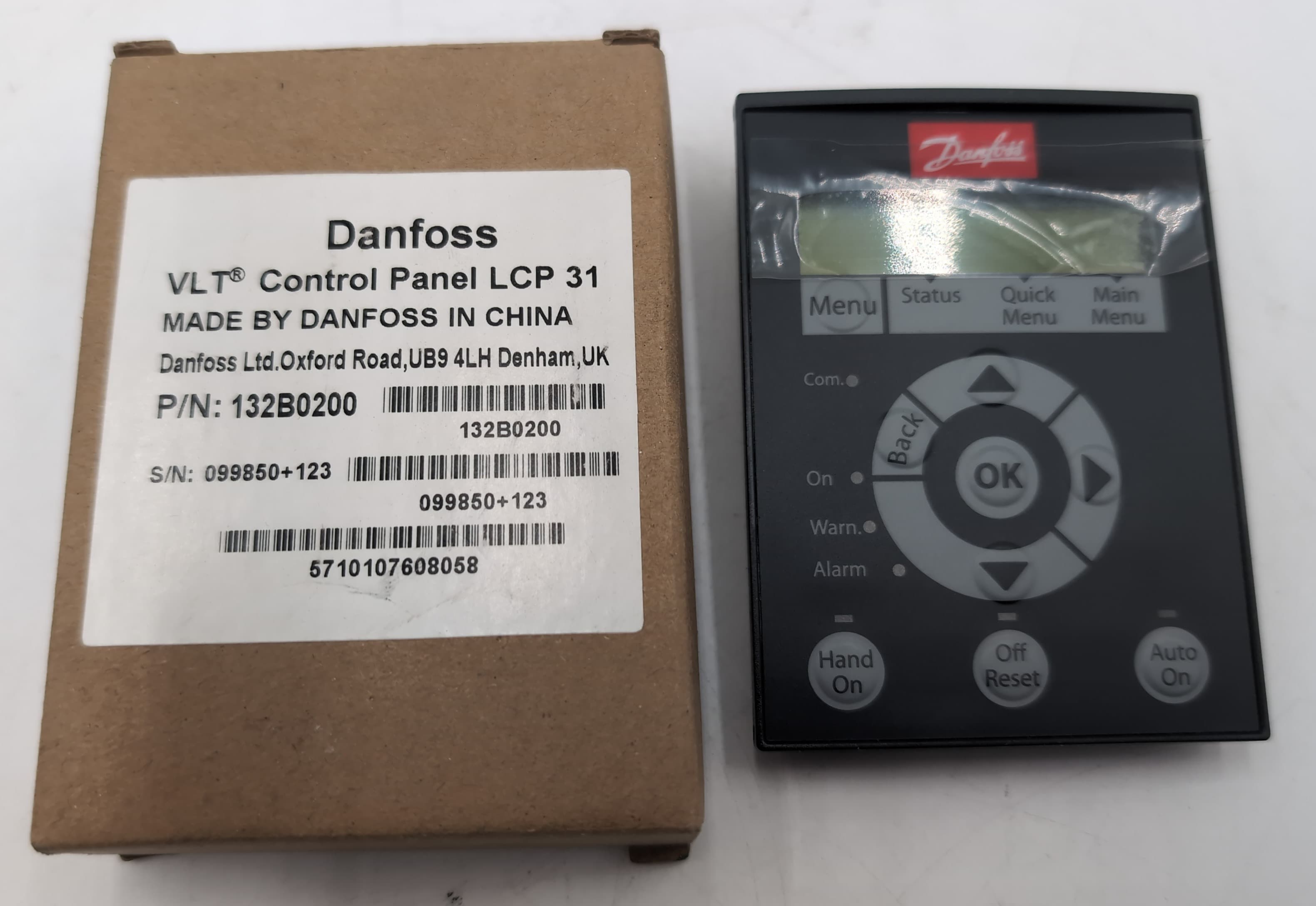 Danfoss VLT LCP 31 Local Control Panel 132B0200 for FC 101 HVAC Basic Drive NEW