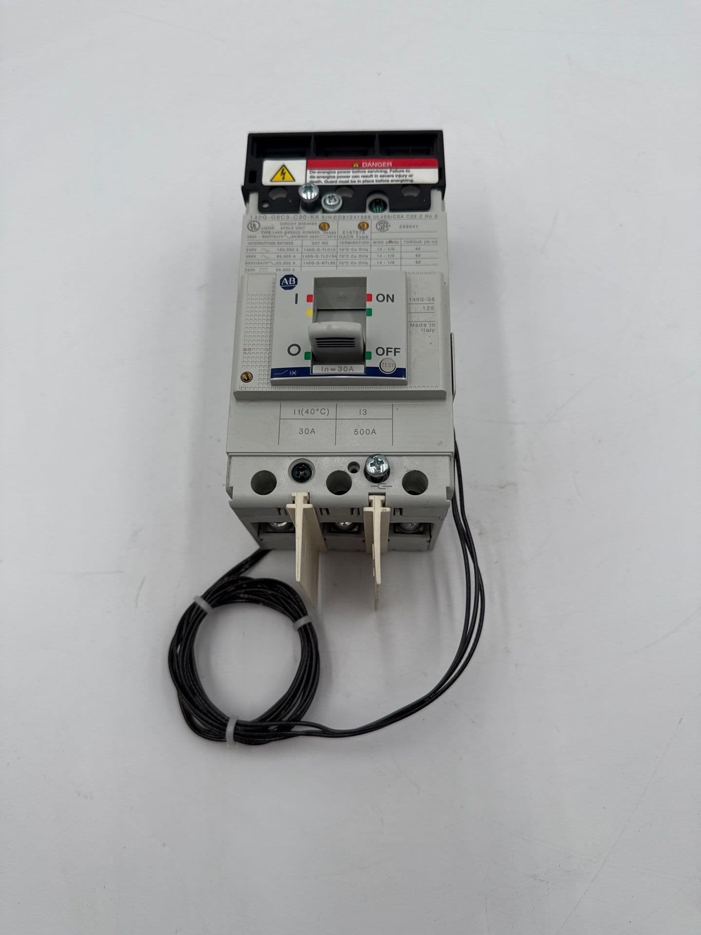 Allen Bradley 140G-G6C3-C30-KA Circuit Breaker 30A 3P 600V 140G 30 Amp 3 Pole – image 1