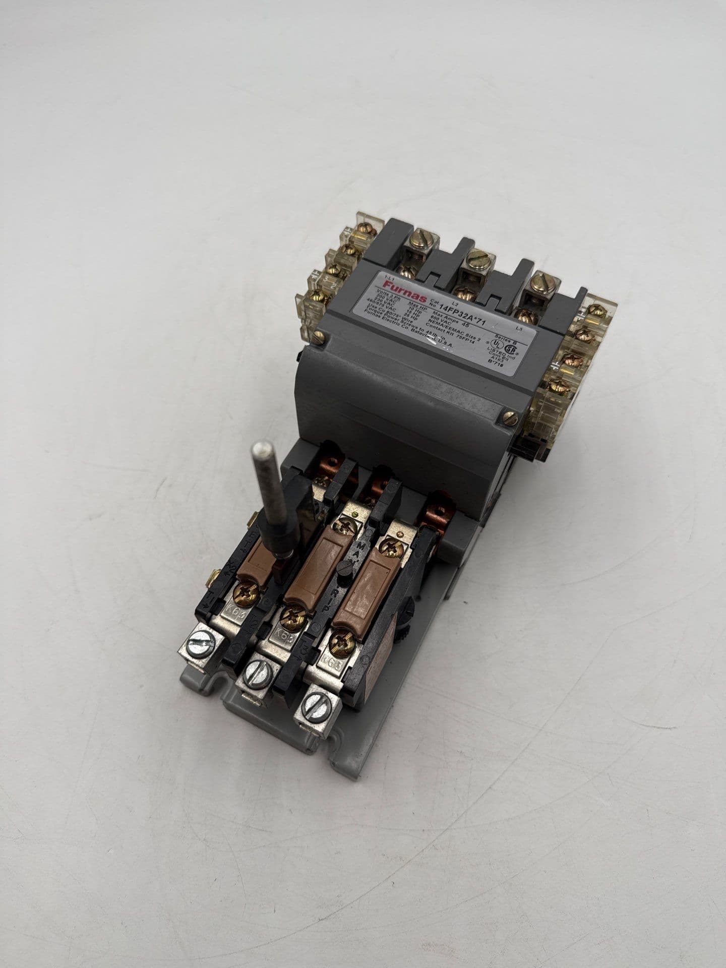 Furnas 14DP32AF71 Magnetic Starter 27A 3P 600V Size 1 Coil 110-120V Heater K63