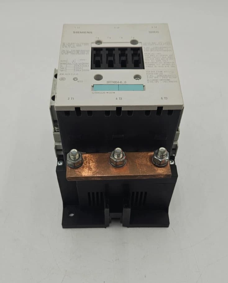 Siemens 3RT1054-6AF36 Contactor 115A 400VAC 3 POLE Coil 110/127V USED – image 1