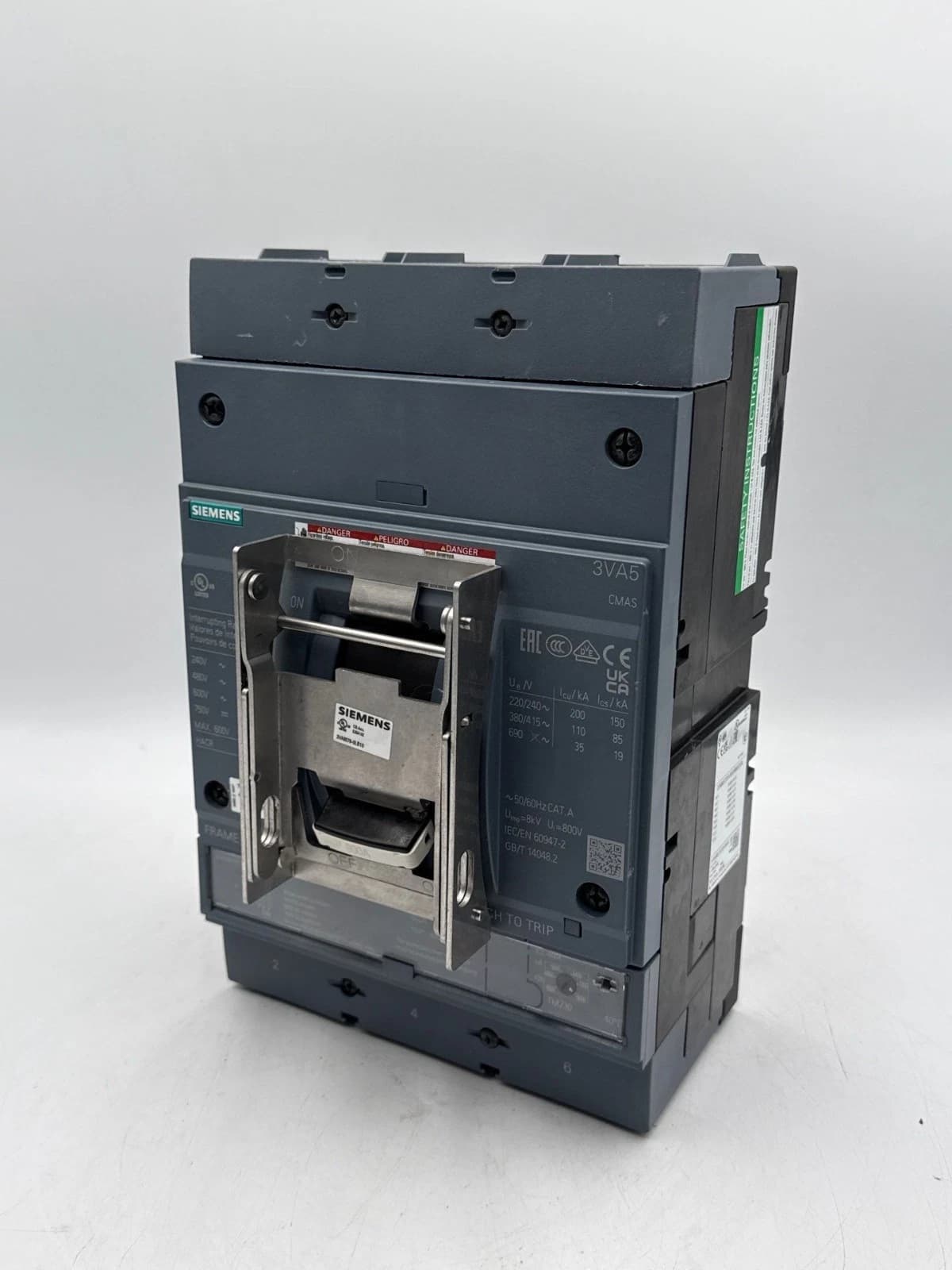 Siemens 3VA5580-7EC32-0AA0 Circuit Breaker 800A 3P 600V 3VA5 800 Amp 100kA-480V – image 1