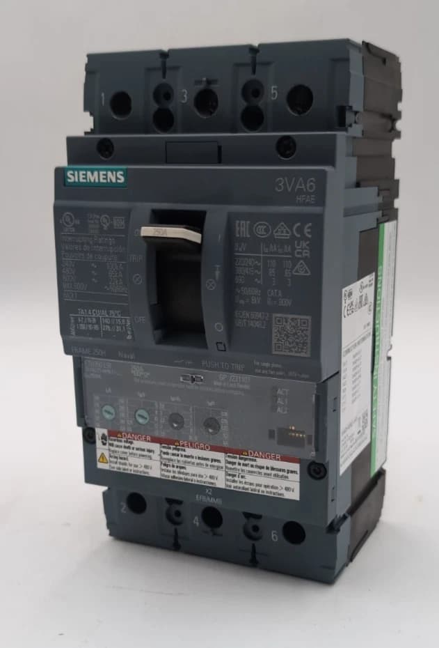 Siemens 3VA6225-6HN31-0AA0 Circuit Breaker 250A 3P 600V 3PH LSI Trip NEW – image 1