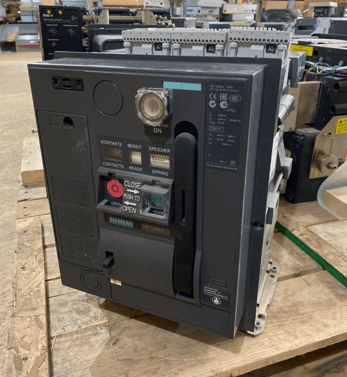 Siemens 3WL1120-2AA31-5FF4-Z WL I 2000 N Circuit Breaker 2000A 3P 600V