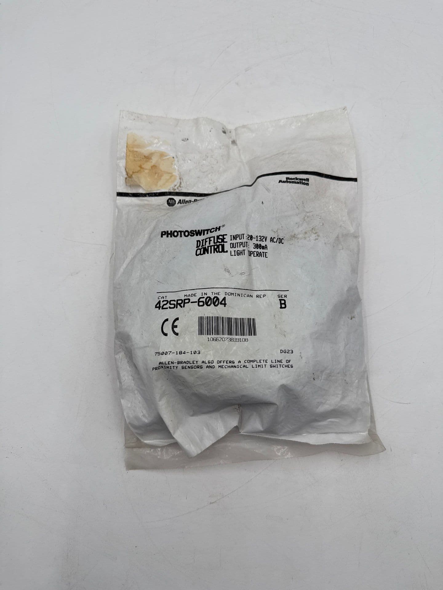 Allen-Bradley 42SRP-6004 Ser B Photoswitch Photoelectric Sensor 20-132V AC/DC 300mA – image 1
