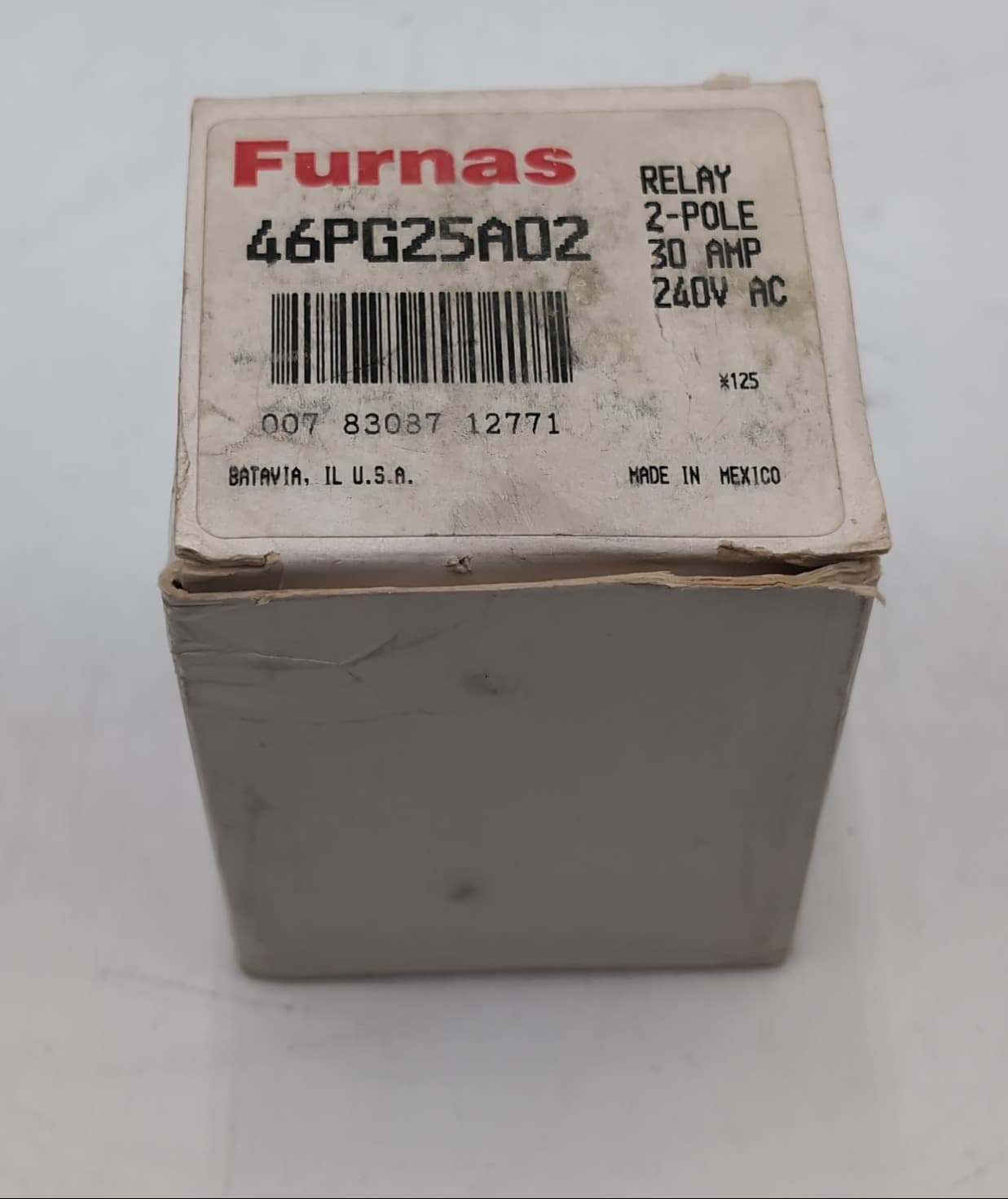 Furnas 46PG25A02 2 Pole (DPDT) Industrial Relay 20A 240 Coil Voltage NEW