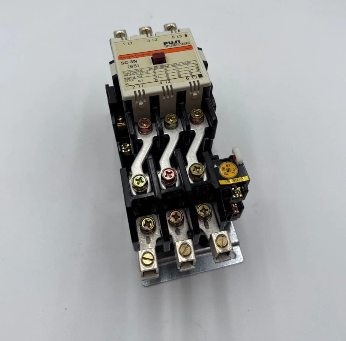 Fuji SC-3N 4NC2H0 Starter 100A 3P 600V 3PH 40HP Coil 110/120V Overload 45-67A