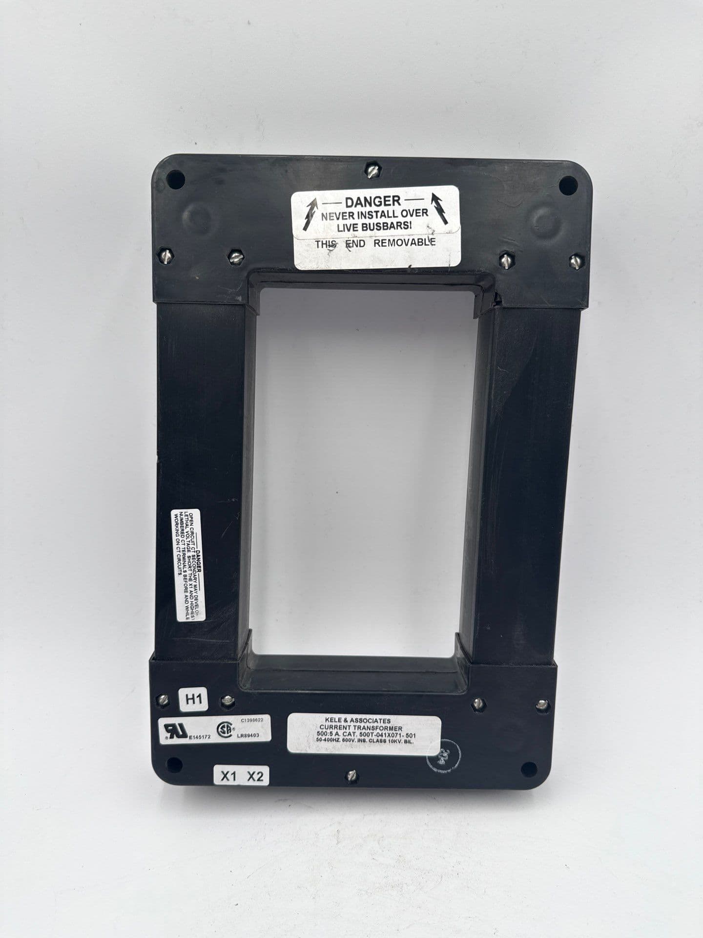 Kele 500T-041X071-501 Current Transformer 500:5A 600V 50-400Hz Class 10KV BIL – image 1