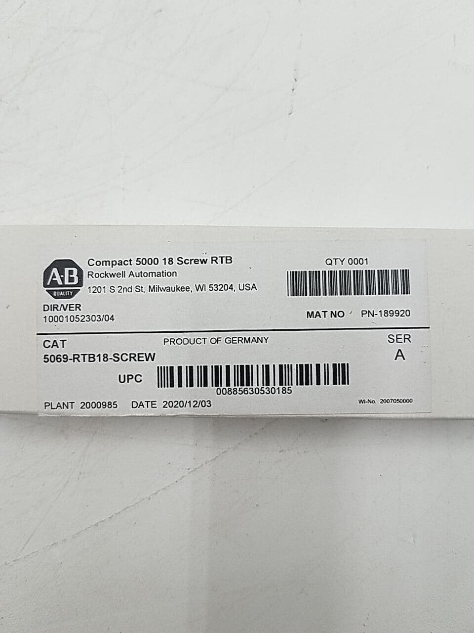 Allen-Bradley 5069-RTB18-SCREW – image 1