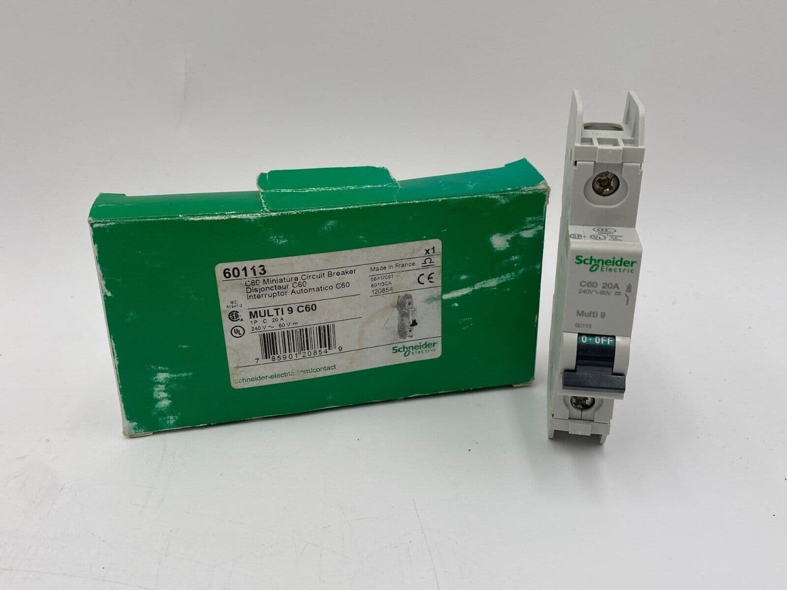 Square D 60113 Circuit Breaker 20A 1P 277V 1PH DIN RAIL 20 Amp 1 Pole – image 1