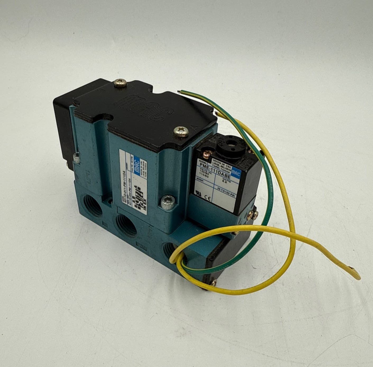 MAC 6311D-311-PM-111DA Solenoid Valve 110/120 VAC 6.8 WATT 25-150 PSI – image 1