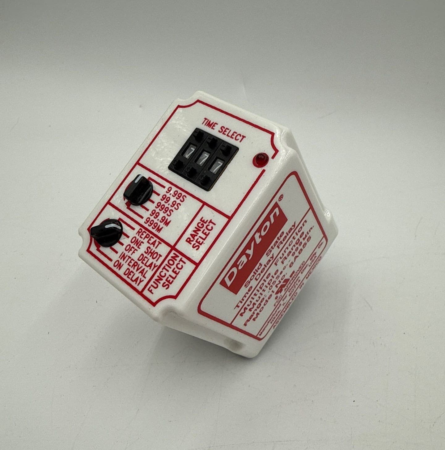 Dayton 6A855 Time Delay Relay 120VAC 10A DPDT .05Sec - 999min – image 1
