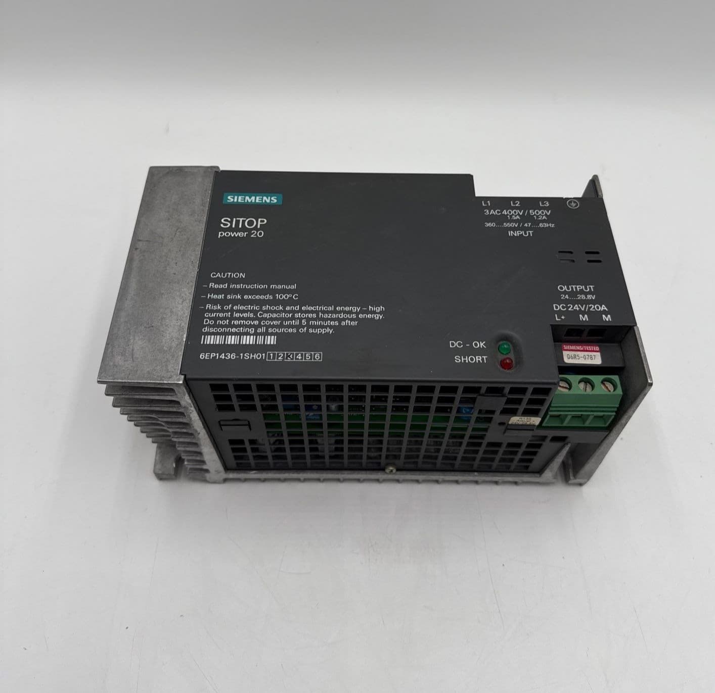 Siemens 6EP1436-1SH01 SITOP Power 20 Power Supply Input 480V Output 24V – image 1