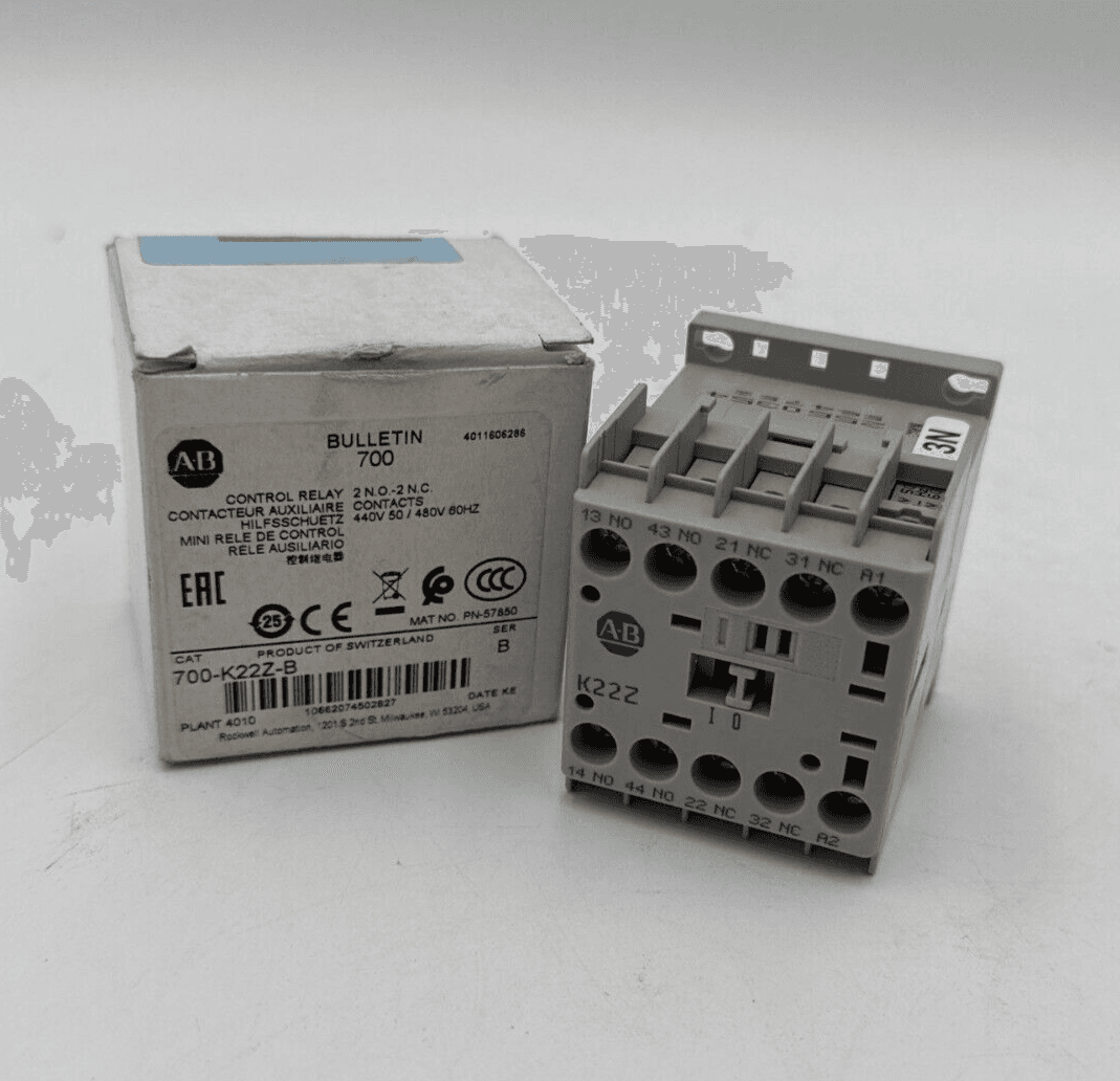 Allen Bradley 700-K22Z-B Control Relay 440-480V 2NO 2NC Compact IEC Bifurcated – image 1