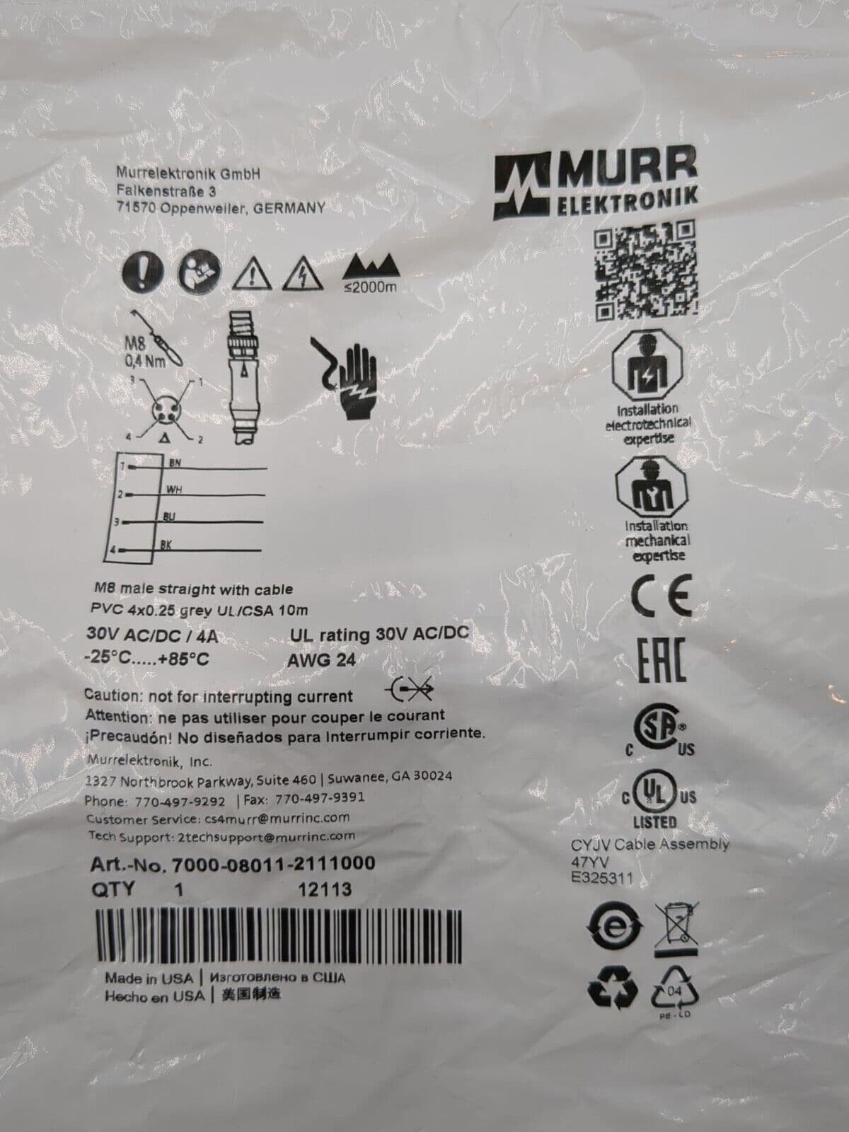 MURR ELEKTRONIK 7000-08011-2111000 – image 1