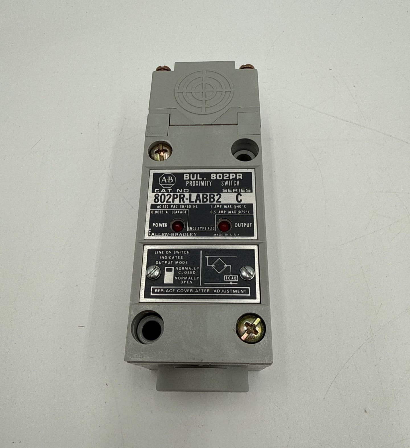Allen-Bradley 802PR-LABB2 Ser C Contained Proximity Switch 60-132VAC – image 1