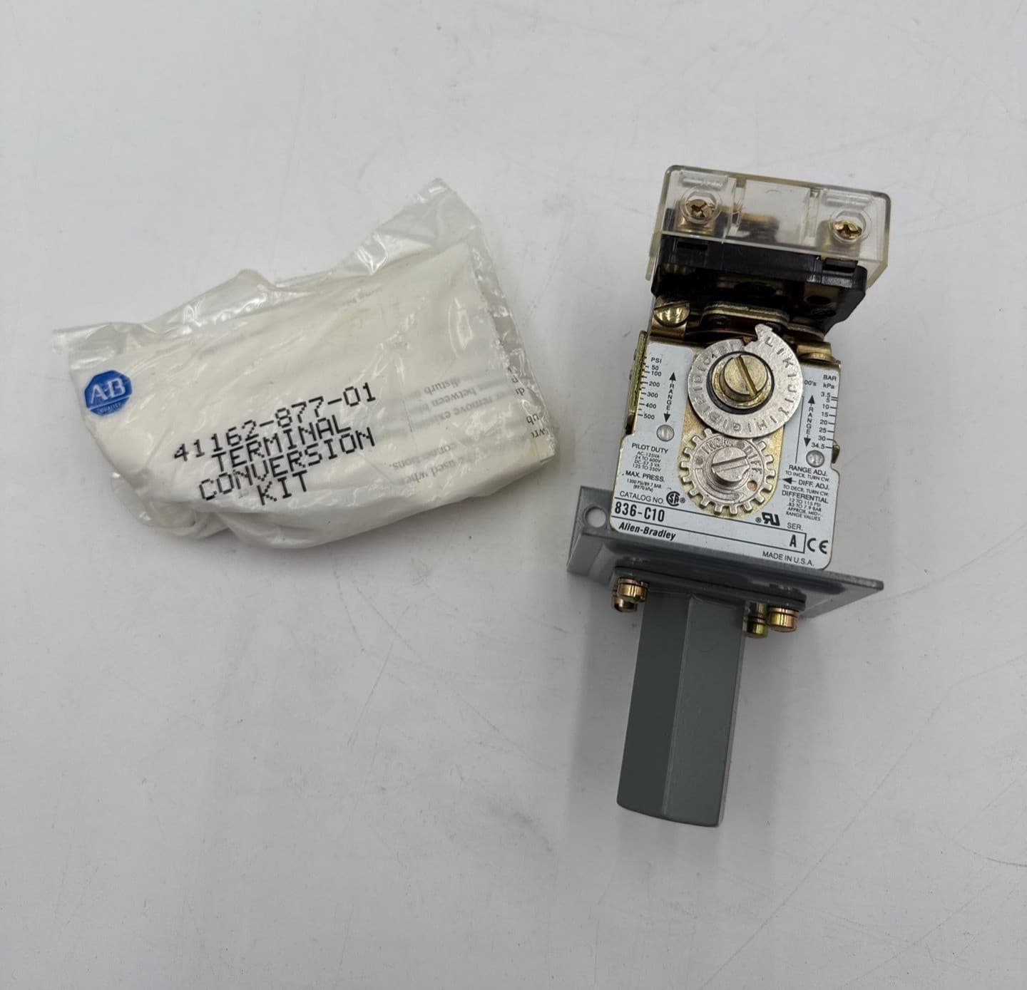 Allen Bradley 836-C10 Series A Pressure Control Switch 50-500psi 600VAC – image 1