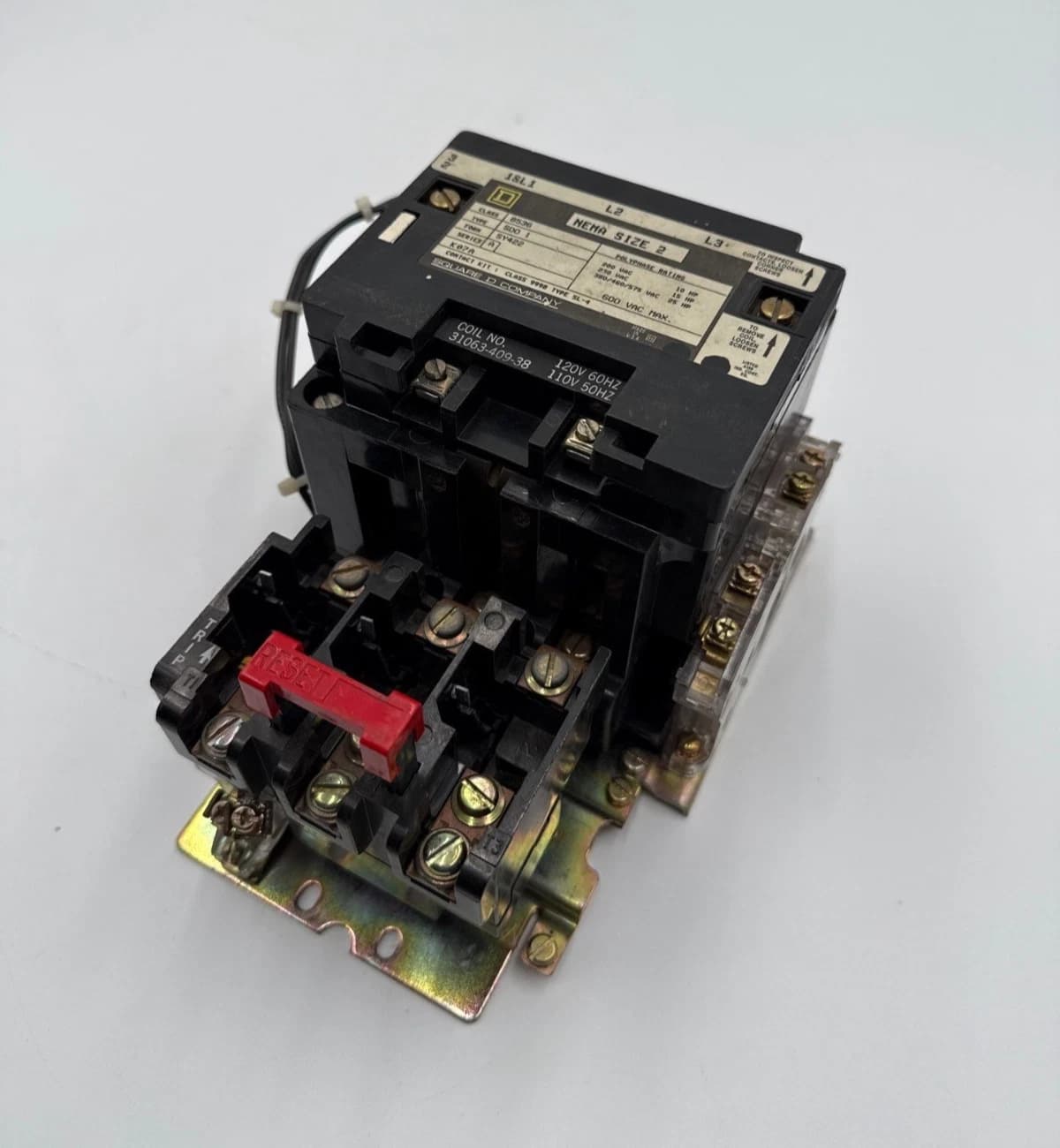 Square D 8536SD01 Starter NEMA Size 2 3P 600V 3PH 25HP Coil 110/120V 8536SDO1