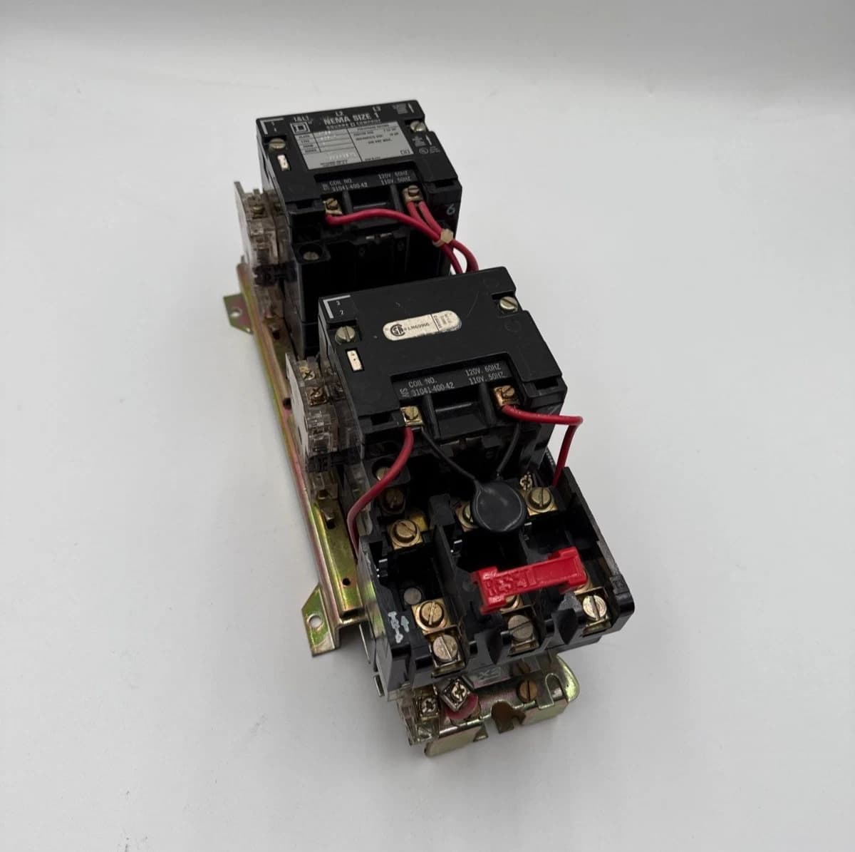 Square D 8736SC07 NEMA Size 1 Reversing Starter Coil 110/120V 27A 3P 600V 10HP – image 1