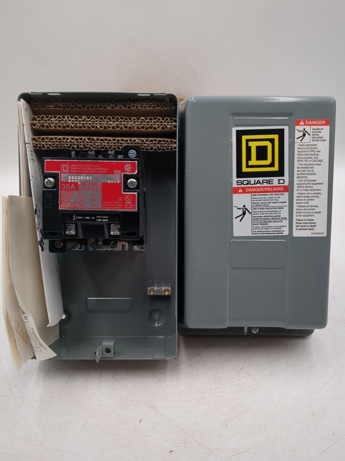 Square D 8903SMG2V02 Lighting Contactor 30A 3P Coil 120V 30 Amp Electrically Held – image 1