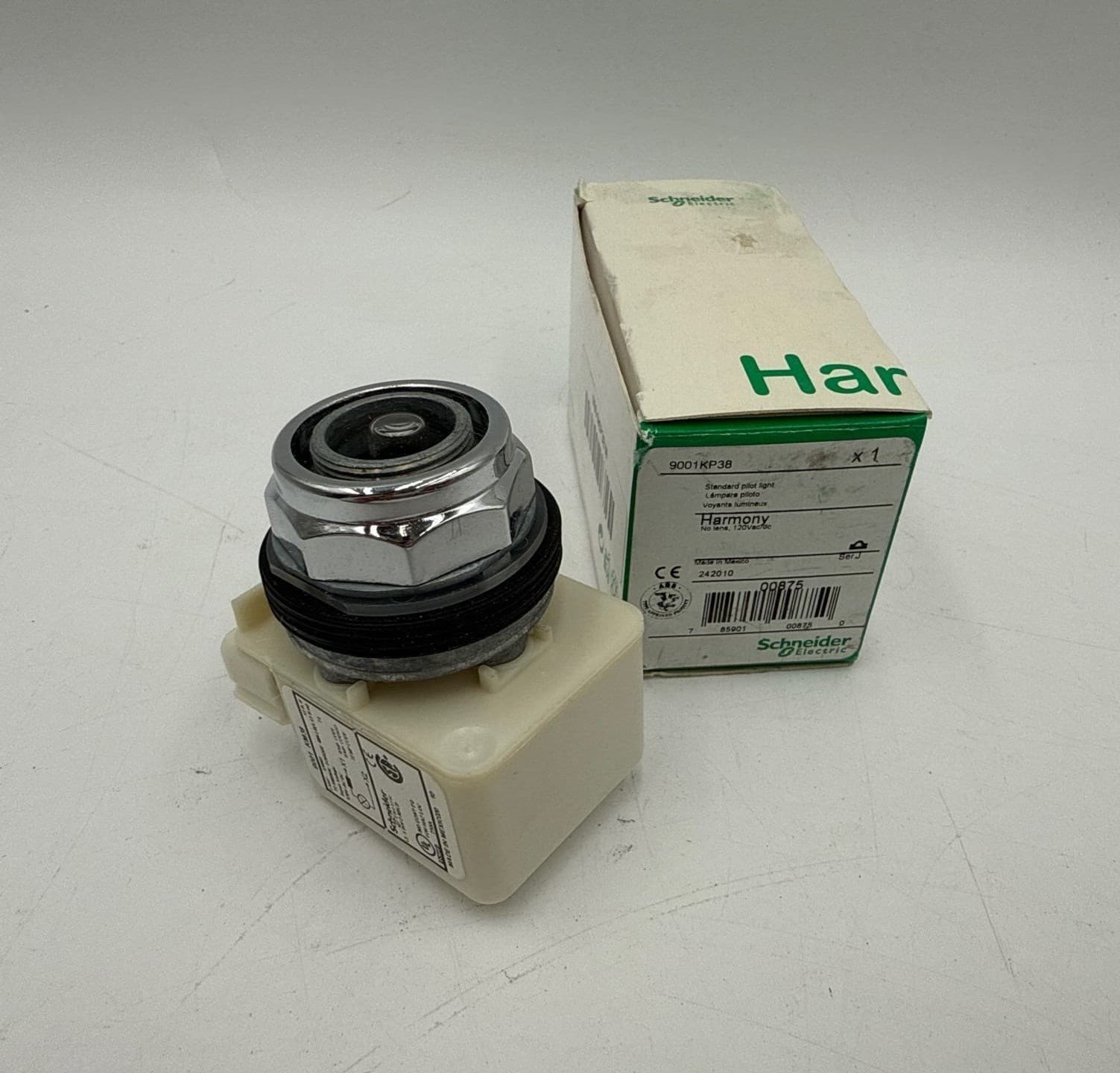 Square D 9001KP38 Pilot Light No Lens 9001 KM38 120V Schneider Electric – image 1