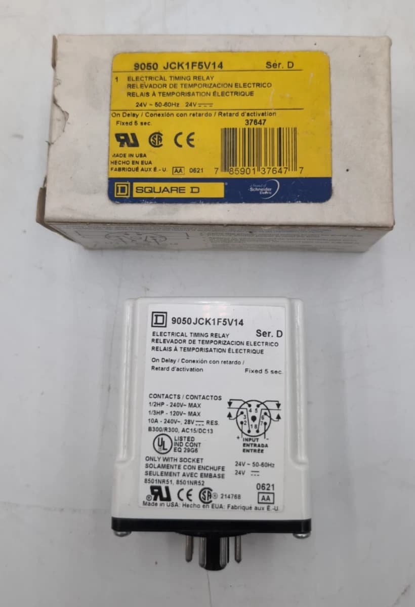 Square D 9050JCK1FV14 Off Delay Time Relay NEW