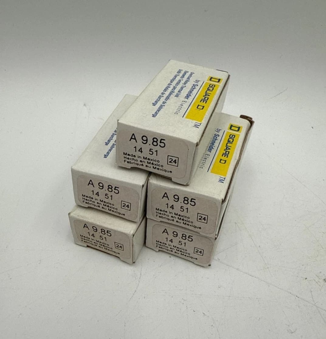 5PC Square D A9.85 Thermal Overload Heater Element Unit A985 6.71-7.69 amps – image 1