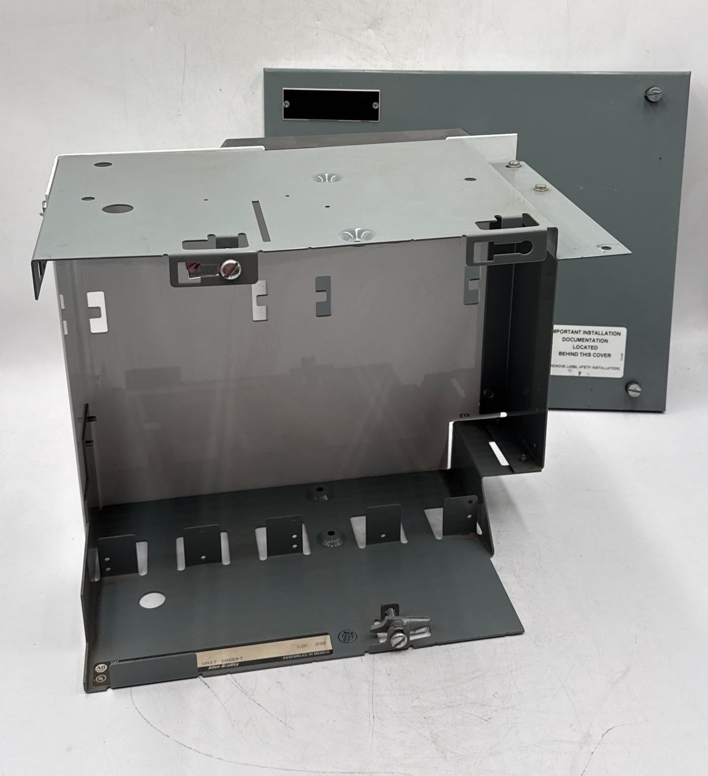 Allen Bradley 2100 12in MCC Bucket Blank Shelf Empty Unit Insert with Door