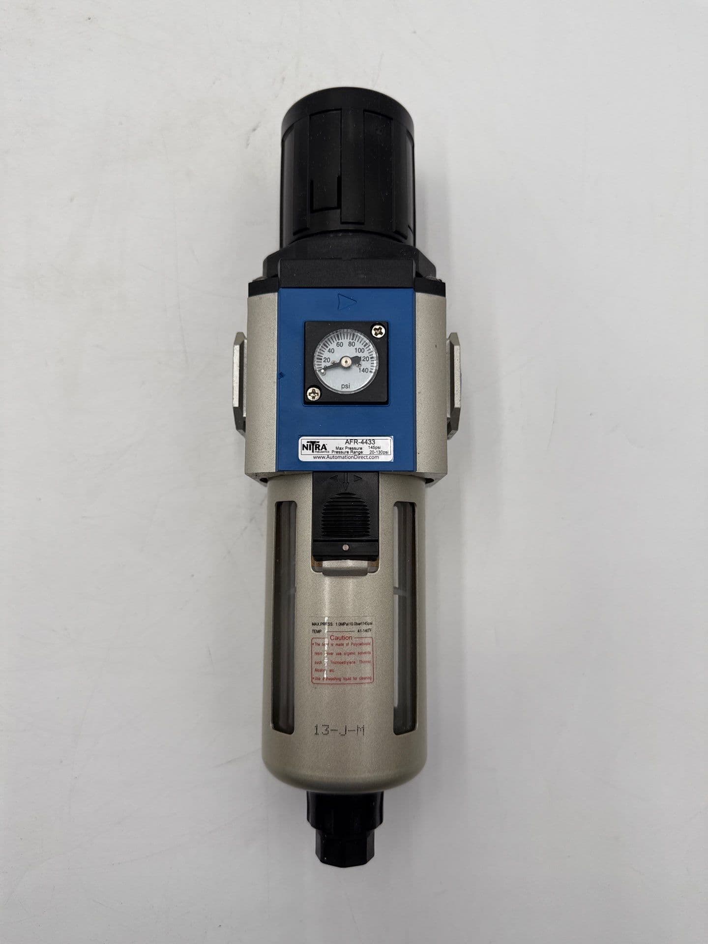 Nitra AFR-4433 Pneumatic Filter Regulator 1/2IN Female NPT 20-130 PSI Range – image 1