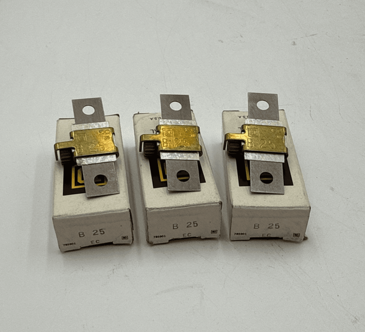 3PC Lot Square D B25 Thermal Overload Relay Heater Element Unit B.25 3 Piece – image 1
