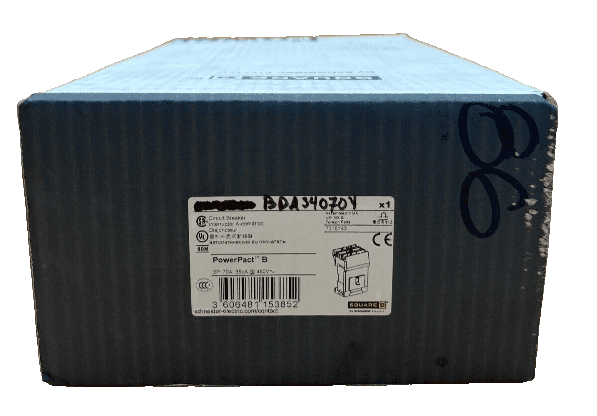 Square D BDA34070Y I-Line Circuit Breaker 70A 3P 480V 3PH BDA 70 Amp 3 Pole