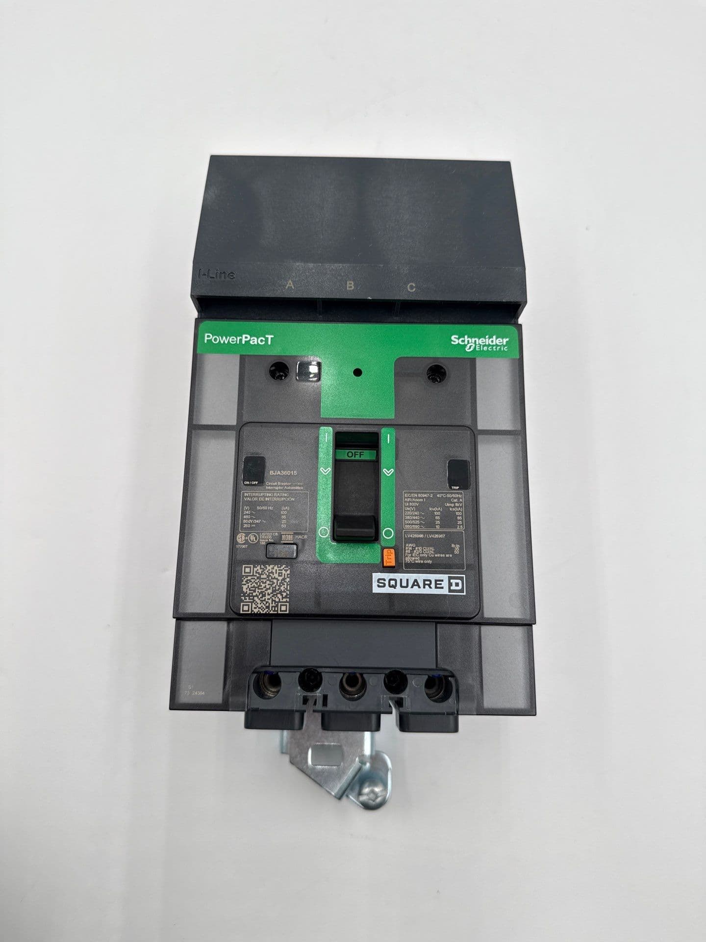Square D BJA36015 I-Line Circuit Breaker 15A 3P 600V 3PH BJA 15 Amp 3 Pole – image 1