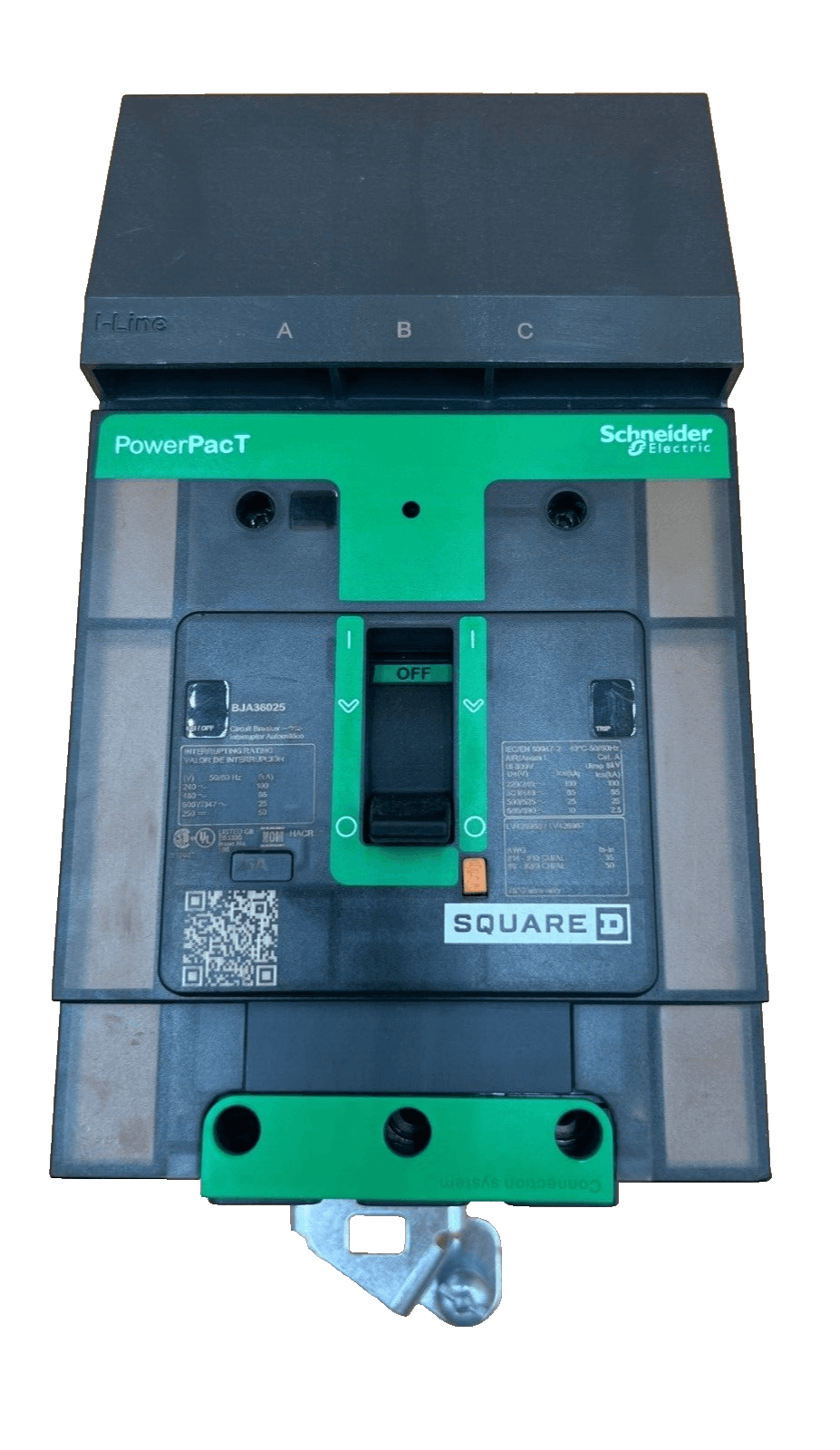 Square D BJA36025 I-Line Circuit Breaker 25A 480V 3P BJA 25 Amp 3 Pole PowerPact – image 1